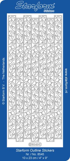 Deco Stickers - Ribbon Border-Holly & leaves-1