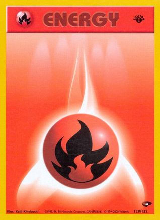 Fire Energy 128/132 - Gym Challenge 1st Edition-1