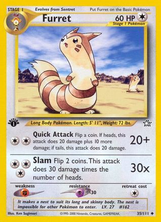 Furret 35/111 - Neo Genesis 1st Edition-1