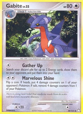 Gabite 48/123 - Mysterious Treasures Reverse Holofoil-1