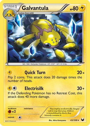 Galvantula/108 - Dark Explorers Reverse Holofoil