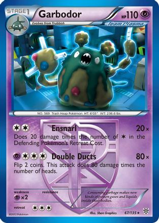 Garbodor (Team Plasma) (67)/135 - Plasma Storm Reverse Holofoil-1