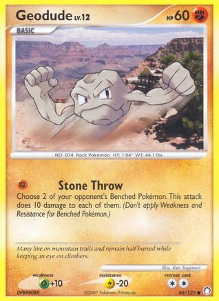 Geodude 84/123 - Mysterious Treasures Reverse Holofoil-1