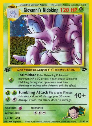Giovanni's Nidoking 7/132 - Gym Challenge-1