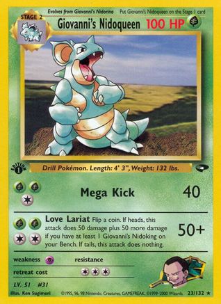 Giovanni's Nidoqueen 23/132 - Gym Challenge-1