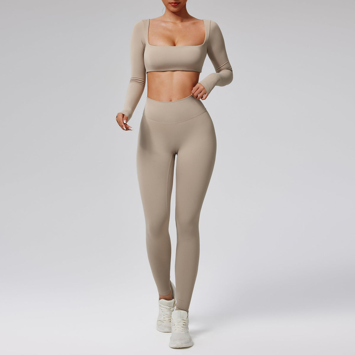 Women’s High-Waisted Quick-Dry Running Set – Two-Piece Sports & Workout Outfit-7