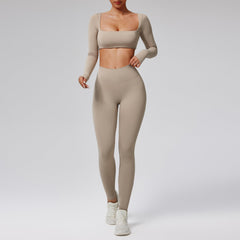 Women’s High-Waisted Quick-Dry Running Set – Two-Piece Sports & Workout Outfit-7