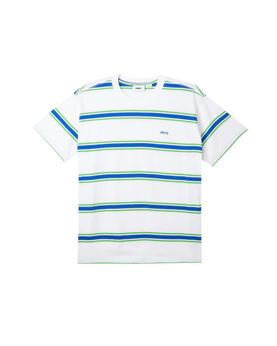Obey 'Twenty Stripes' Tee - White/Multi-1