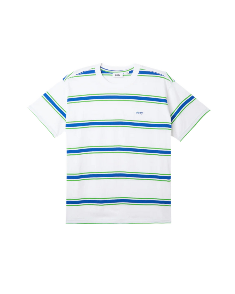 Obey 'Twenty Stripes' Tee - White/Multi-1