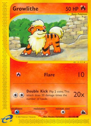 Growlithe/144 - Skyridge Reverse Holofoil-1