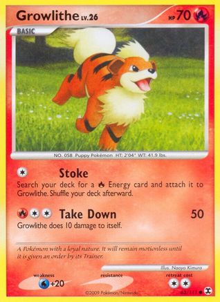 Growlithe 63/111 - Rising Rivals Reverse Holofoil-1