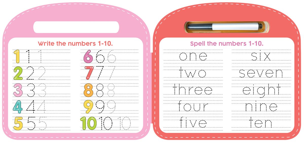 Little Hippo Books - Write & Wipe 123 - Illustrated - Ages 3+-4
