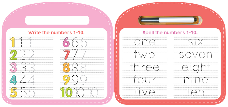 Little Hippo Books - Write & Wipe 123 - Illustrated - Ages 3+-4