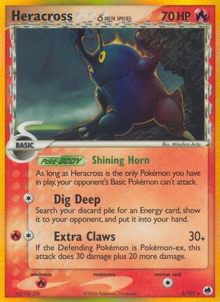 Heracross (Delta Species)/101 - Dragon Frontiers Reverse Holofoil-1