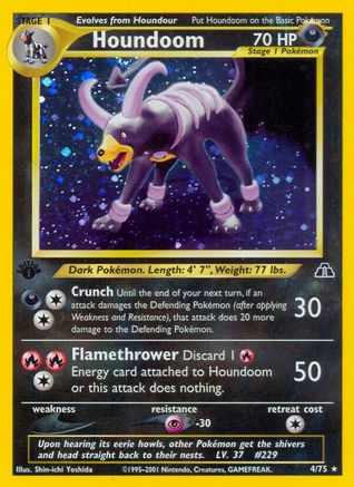 Houndoom (4)/75 - Neo Discovery 1st Edition Holofoil-1