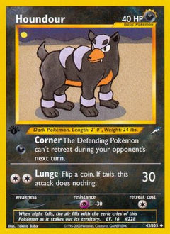 Houndour 43/105 - Neo Destiny 1st Edition-1