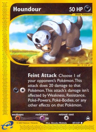 Houndour (87) 87/147 - Aquapolis Reverse Holofoil-1