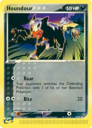 Houndour 59/97 - Dragon Reverse Holofoil-1