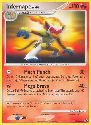 Infernape/100 - Majestic Dawn Reverse Holofoil-1