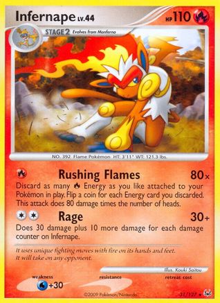 Infernape/127 - Platinum Reverse Holofoil-1