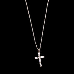 Cross Stainless Steel Necklace Pendants With Long Chain-2