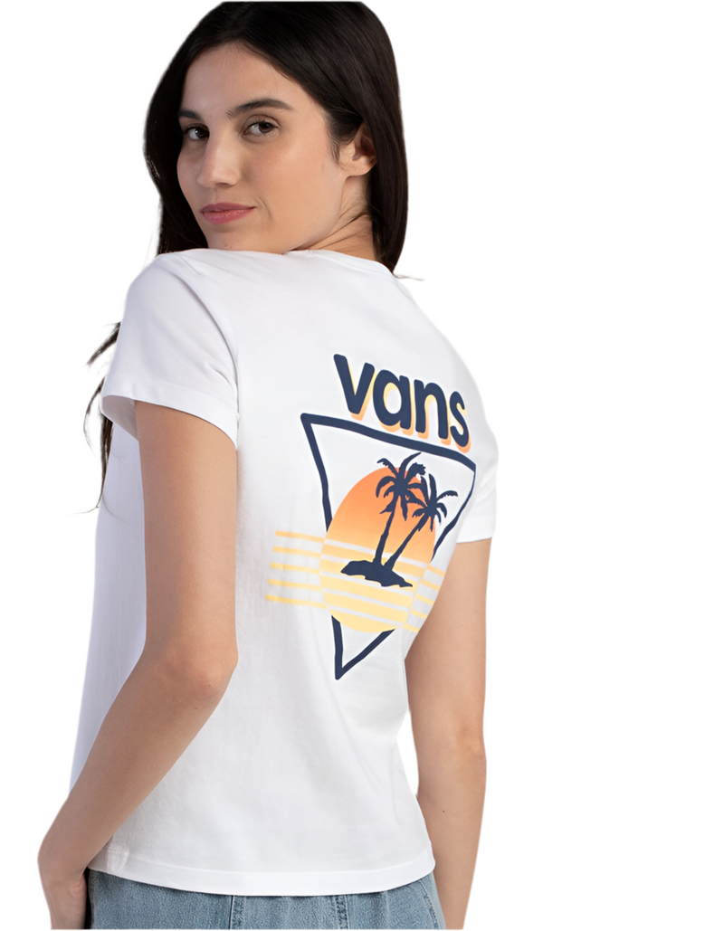 Vans 'Get Away' Cropped Tee -  White (Women's)-1