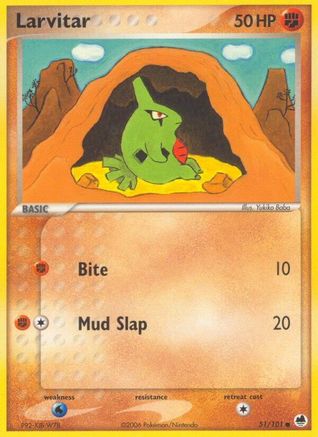 Larvitar 51/101 - Dragon Frontiers-1