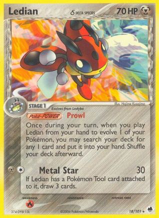 Ledian (Delta Species) 18/101 - Dragon Frontiers-1