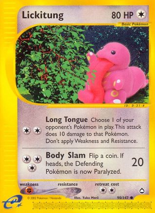 Lickitung/147 - Aquapolis Reverse Holofoil-1