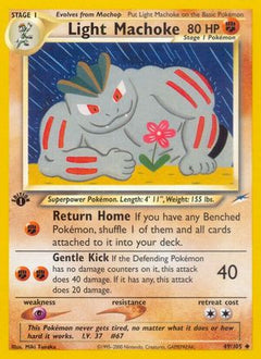 Light Machoke 49/105 - Neo Destiny 1st Edition-1