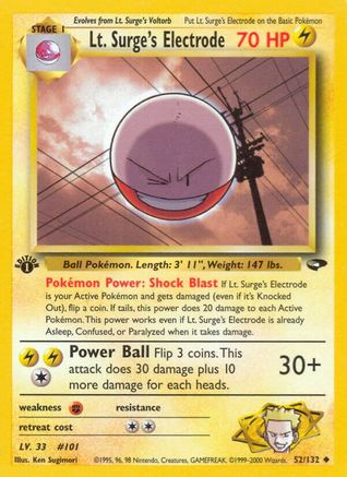 Lt. Surge's Electrode 52/132 - Gym Challenge Unlimited-1