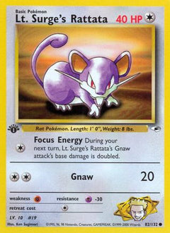 Lt. Surge's Rattata 82/132 - Gym Heroes Unlimited-1