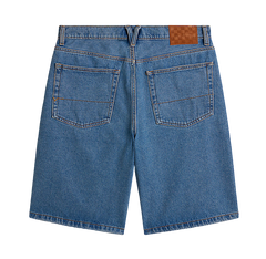 Vans 'Check-5 Baggy Denim' Shorts - Stone Washed Blue (Brown Patch)-2
