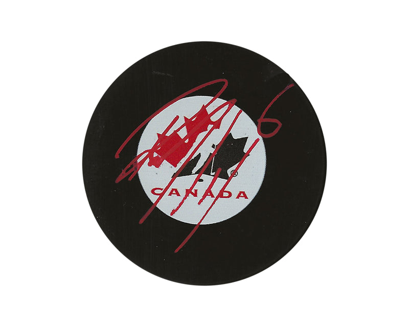Ryan Merkley Autographed Team Canada Autograph Model Puck-1