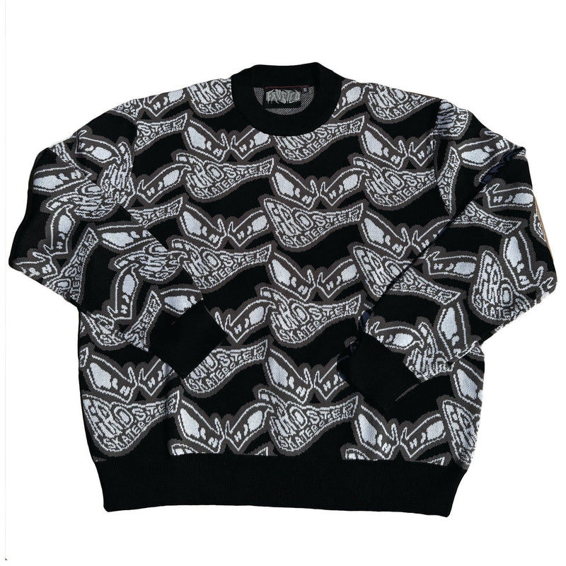 Frosted Skateboards 'Smile All Over' Knit Sweater - Black-1