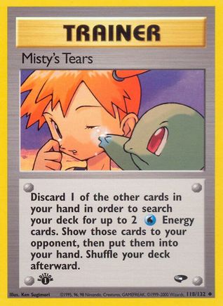 Misty's Tears 118/132 - Gym Challenge 1st Edition-1