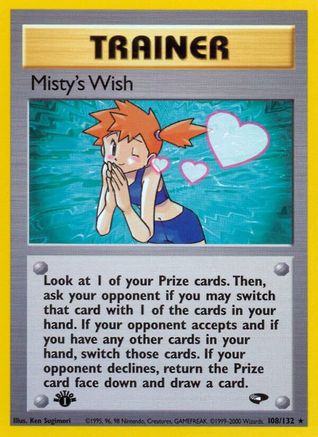 Misty's Wish 108/132 - Gym Challenge 1st Edition-1
