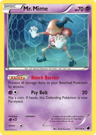 Mr. Mime 47/116 - Plasma Freeze Reverse Holofoil-1