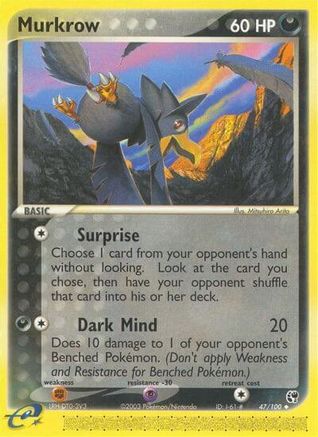 Murkrow 47/100 - Sandstorm Reverse Holofoil-1