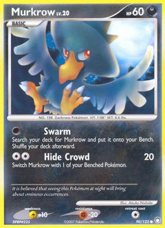 Murkrow 90/123 - Mysterious Treasures Reverse Holofoil-1