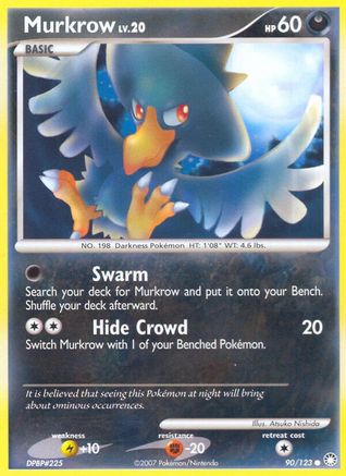 Murkrow 90/123 - Mysterious Treasures Reverse Holofoil-1