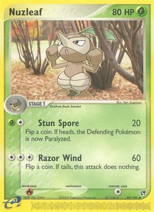 Nuzleaf - 49/100/100 - Sandstorm Reverse Holofoil-1