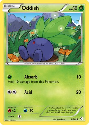 Oddish 1/149 - Boundaries Crossed Reverse Holofoil-1