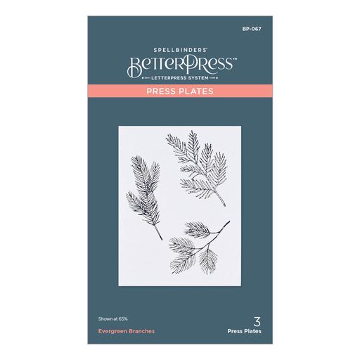 Evergreen Branches Press Plate from the BetterPress Christmas Collection-1