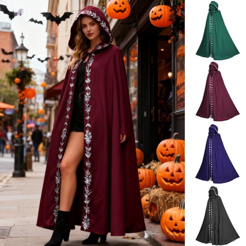 Medieval Renaissance Hooded Cloak-2