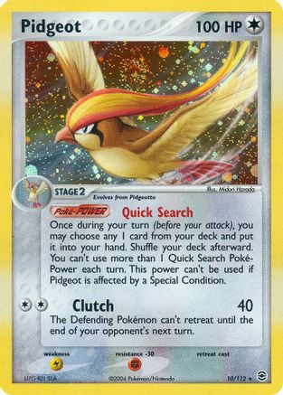 Pidgeot 10/112 - FireRed & LeafGreen Holofoil-1