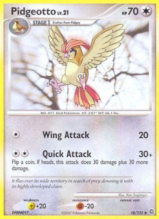 Pidgeotto/132 - Secret Wonders Reverse Holofoil-1