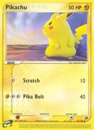 Pikachu 72/100 - Sandstorm Reverse Holofoil-1