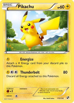 Pikachu/114 - Black and White Holofoil-1