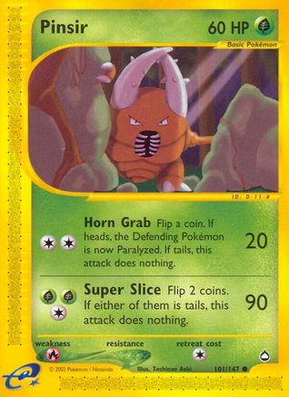 Pinsir/147 - Aquapolis Reverse Holofoil-1